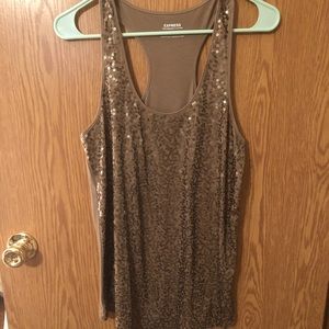Express racerback sequin tank